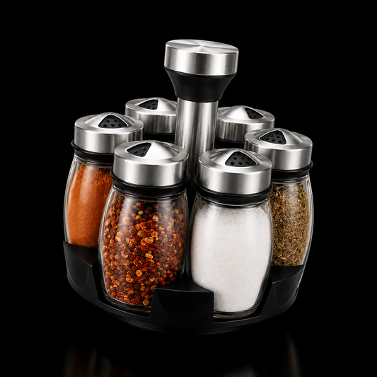 Especiero Giratorio de Cristal Premium